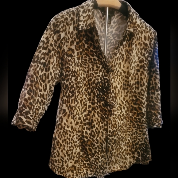 Lane Bryant Button Down 3/4 Sleeve Shirt Size 16 - Picture 4 of 8